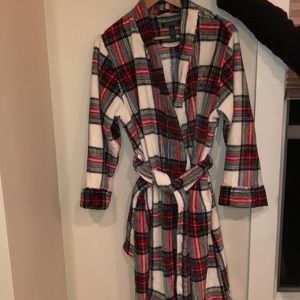 Ralph Lauren Cozy fleece plaid robe